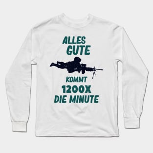 MG Maschinengewehr Soldaten Gamer Fun Long Sleeve T-Shirt